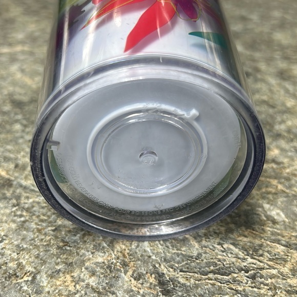 Starbucks 2022 Floral Venti Tumbler Cup with Original 24oz 710 ml Lid and Straw - Picture 5 of 10